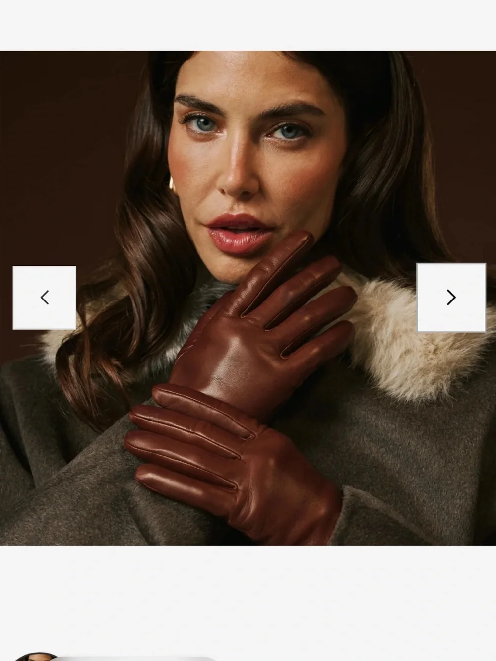 Fratelli Orsini Brown Italian Lambskin Leather Gloves- women’s 8.5